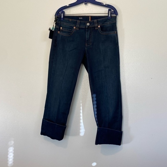 Anthropologie Notify dark blue pocket Capri HelleBora mad in Italy capri pants - Picture 1 of 16